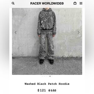 Racer worldwide patchwork hoodie Size L
